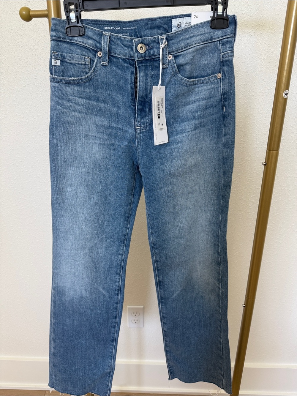 Brinley Crop Jeans in Light Blue Denim